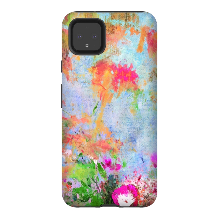 Pixel 4XL StrongFit Abstract flowers by Winston