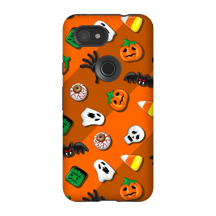 Pixel 3A StrongFit Halloween Spooky Candies Party by BluedarkArt