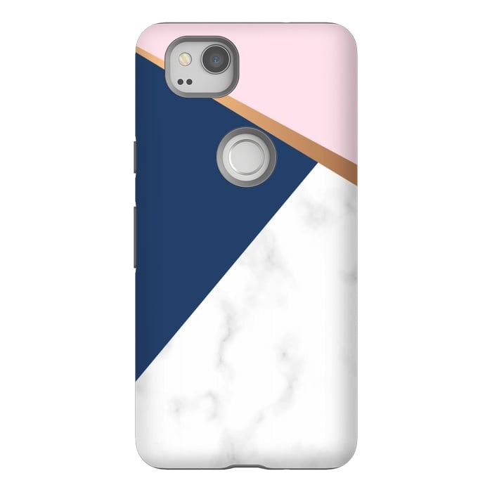 Pixel 2 StrongFit Marble geometric design I by ArtsCase