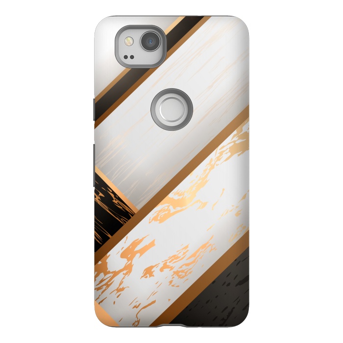 Pixel 2 StrongFit Marble Geometric Design VII by ArtsCase