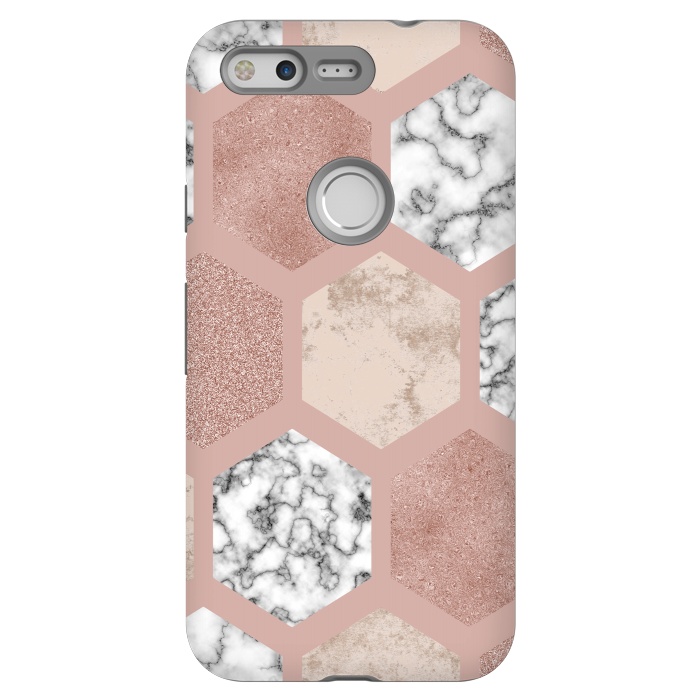 Pixel StrongFit Marble Geometrical abstract design by ArtsCase