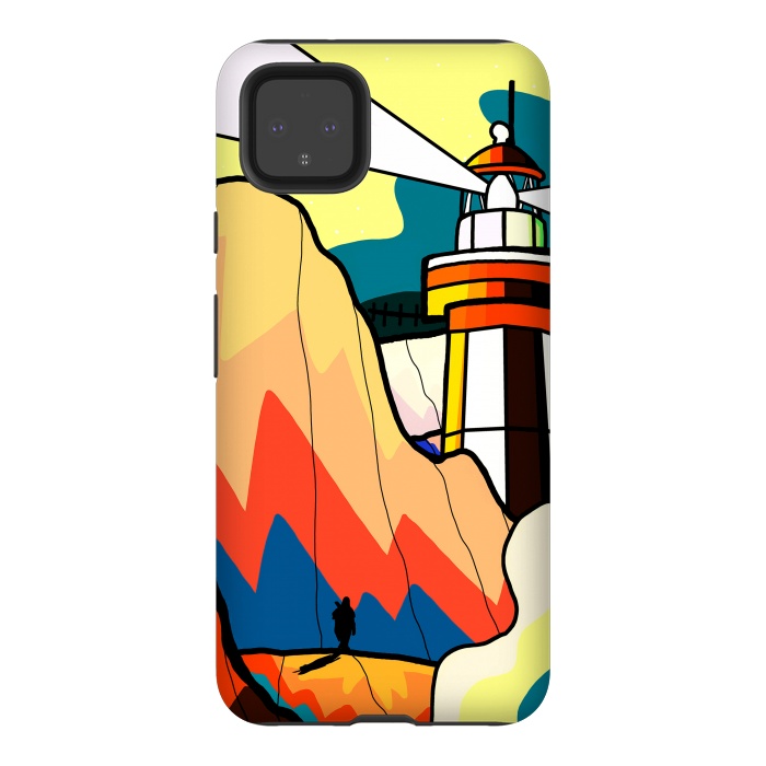 Pixel 4XL StrongFit The lost lighthouse by Steve Wade (Swade)