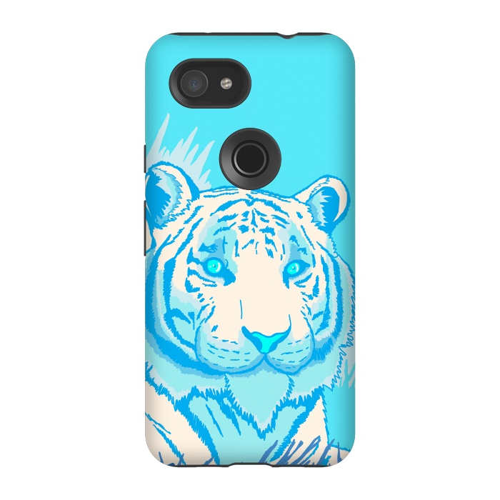 Pixel 3A StrongFit The blue tiger by Steve Wade (Swade)