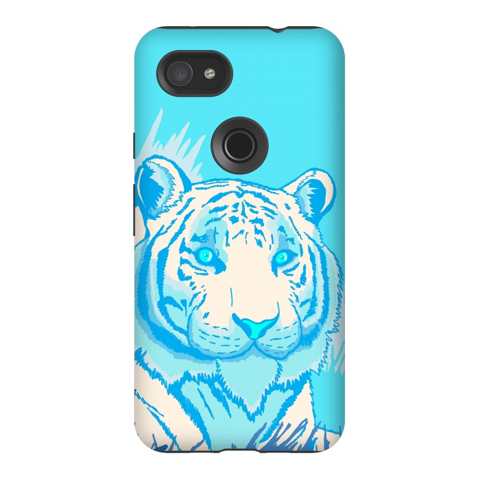 Pixel 3AXL StrongFit The blue tiger by Steve Wade (Swade)