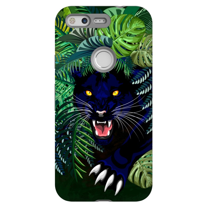 Pixel StrongFit Black Panther Spirit coming out from the Jungle by BluedarkArt
