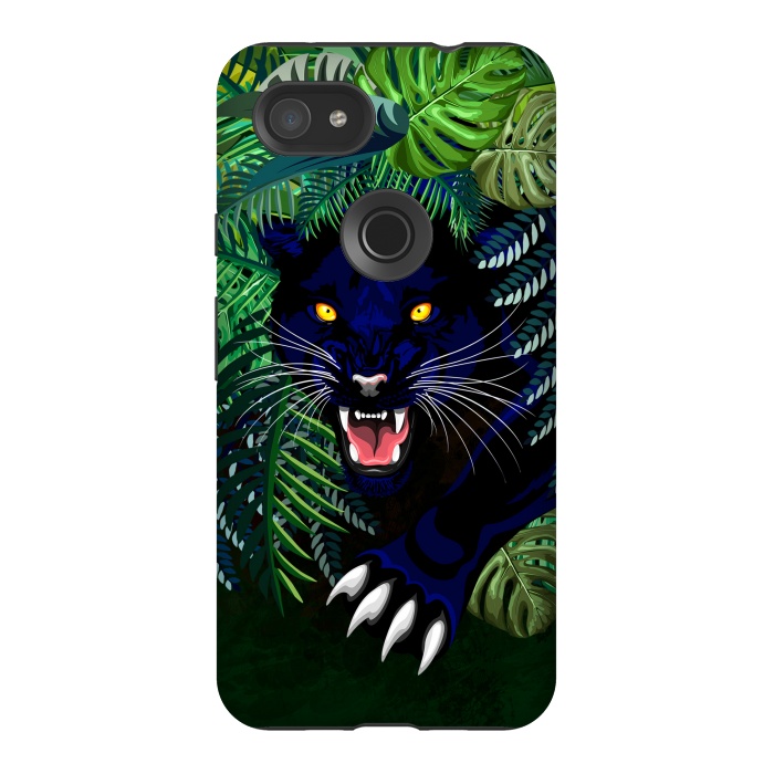 Pixel 3AXL StrongFit Black Panther Spirit coming out from the Jungle by BluedarkArt
