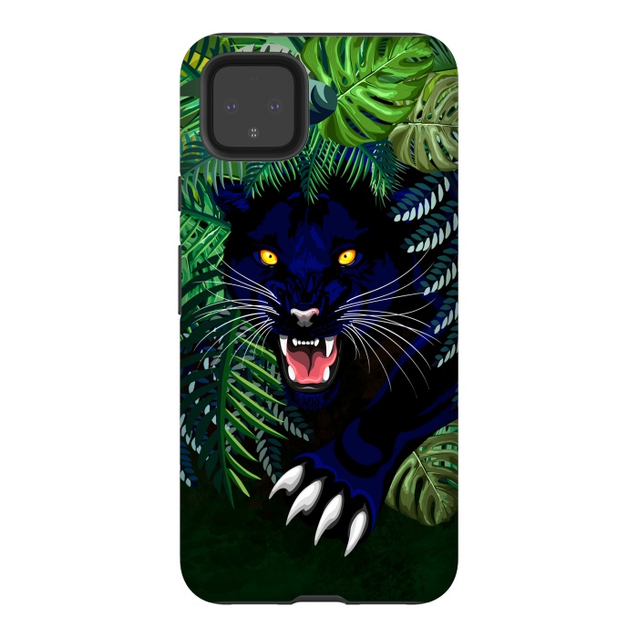 Pixel 4XL StrongFit Black Panther Spirit coming out from the Jungle by BluedarkArt