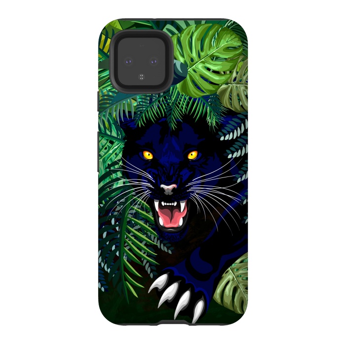 Pixel 4 StrongFit Black Panther Spirit coming out from the Jungle by BluedarkArt