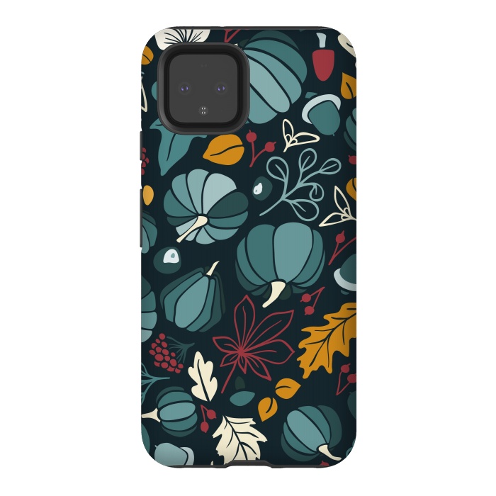 Pixel 4 StrongFit Fall Fruits in Navy and Red by Paula Ohreen