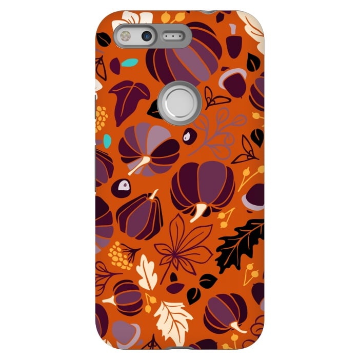 Pixel StrongFit Fall Fruits in Orange and Purple by Paula Ohreen