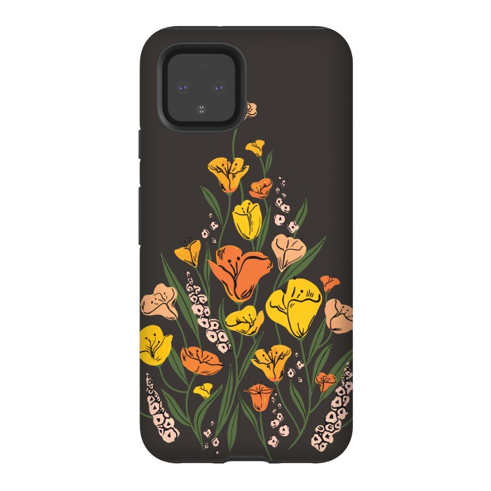 Pixel 4 StrongFit Wild Poppies by Melissa Lee