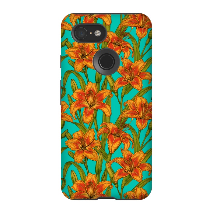 Pixel 3 StrongFit Tawny daylily flowers  by Katerina Kirilova