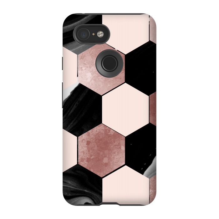 Pixel 3 StrongFit geometrical marble by haroulita