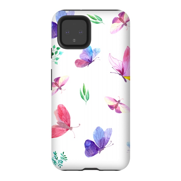 Pixel 4 StrongFit watercolor butterflies c by haroulita