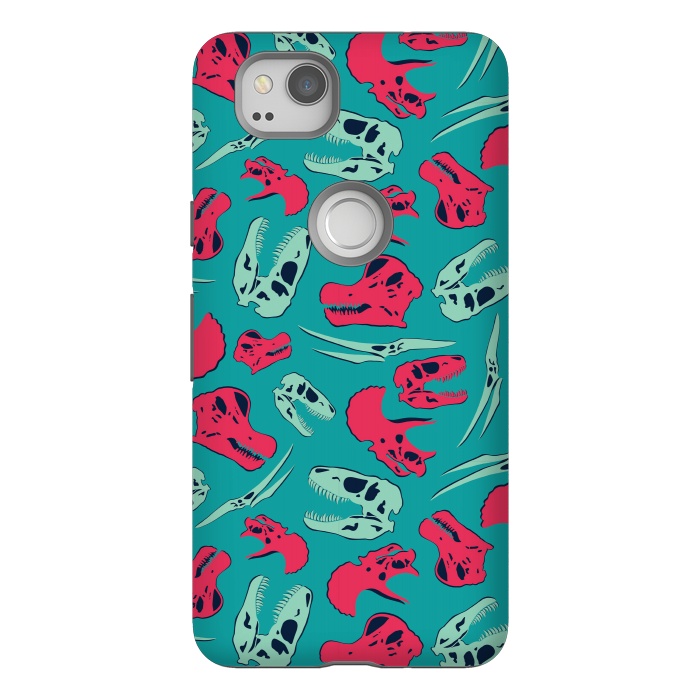 Pixel 2 StrongFit Skull Roll - Teal by Melissa Lee