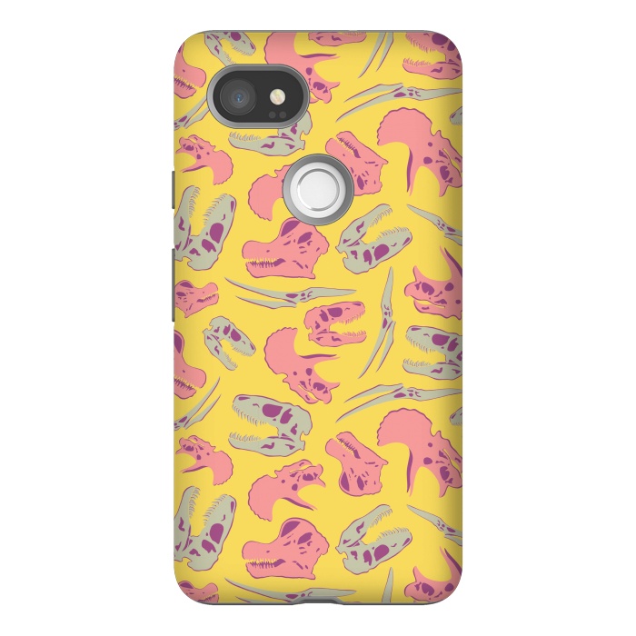 Pixel 2XL StrongFit Skull Roll - Yellow by Melissa Lee