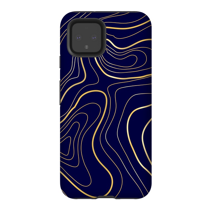 Pixel 4 StrongFit golden abstract lines by MALLIKA