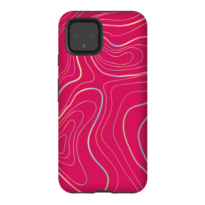 Pixel 4 StrongFit pink golden lines by MALLIKA