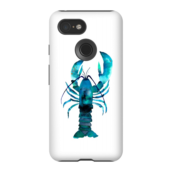 Pixel 3 StrongFit Blue Lobster by Amaya Brydon