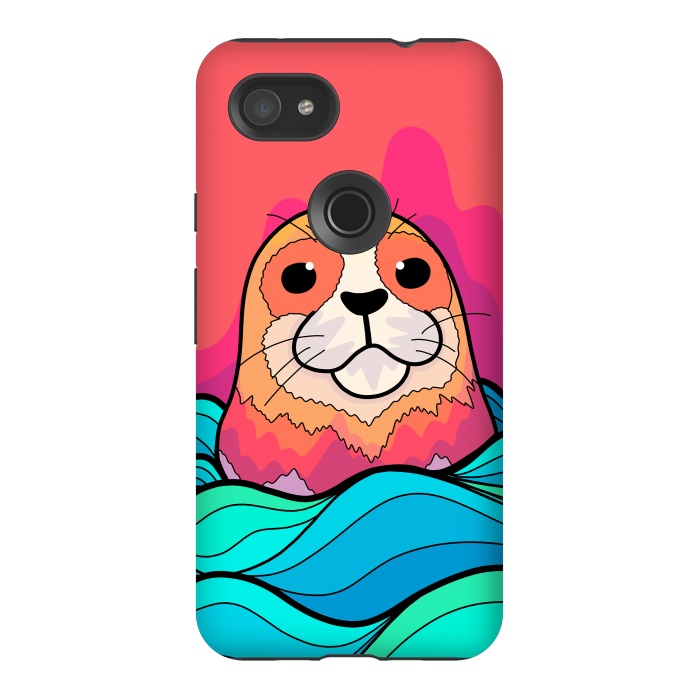 Pixel 3AXL StrongFit The happy seal by Steve Wade (Swade)