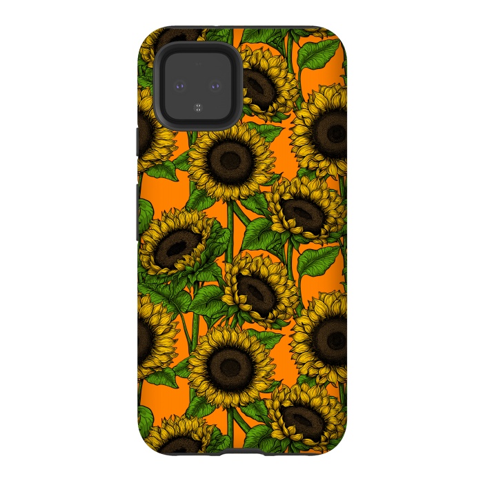 Pixel 4 StrongFit Sunflowers by Katerina Kirilova