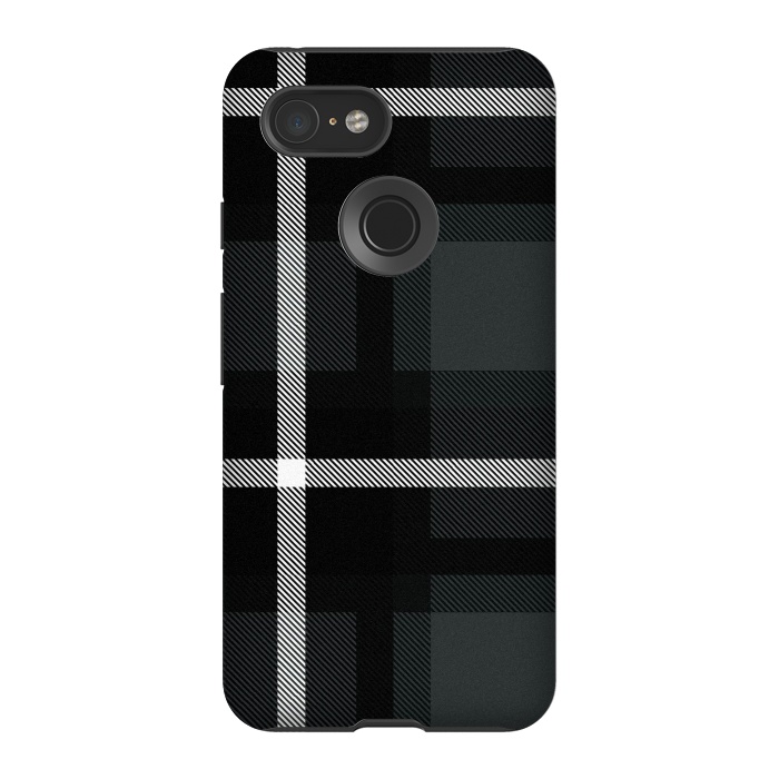 Pixel 3 StrongFit Shadow Scottish Plaid by TMSarts