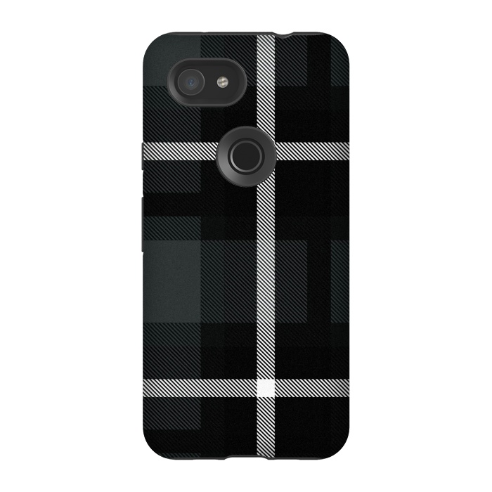 Pixel 3A StrongFit Shadow Scottish Plaid by TMSarts