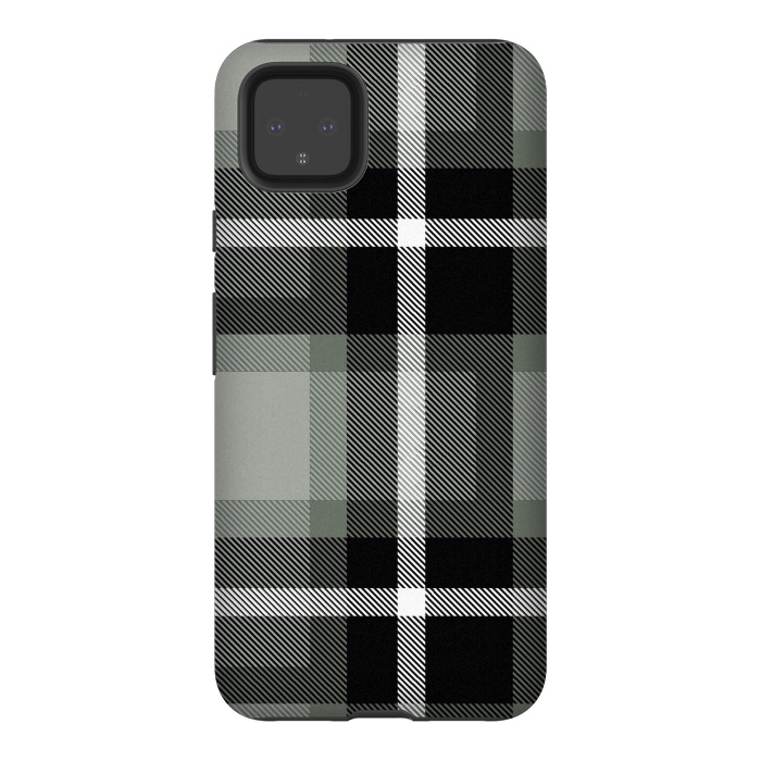Pixel 4XL StrongFit Warm Gray Scottish Plaid by TMSarts