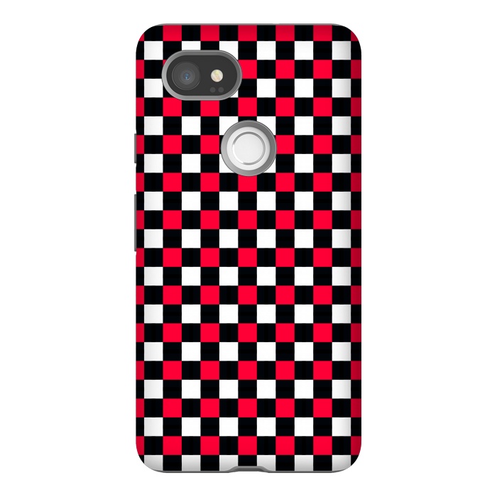 Pixel 2XL StrongFit Red and Black Checkered by TMSarts
