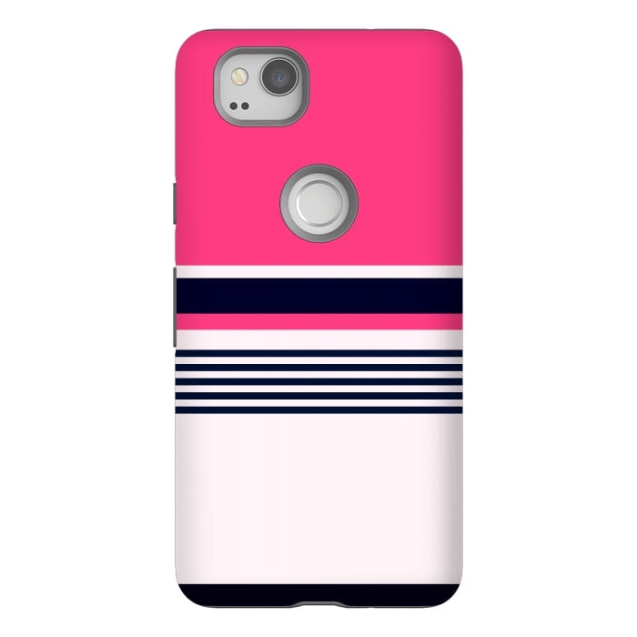 Pixel 2 StrongFit Pink Pastel Stripes by TMSarts