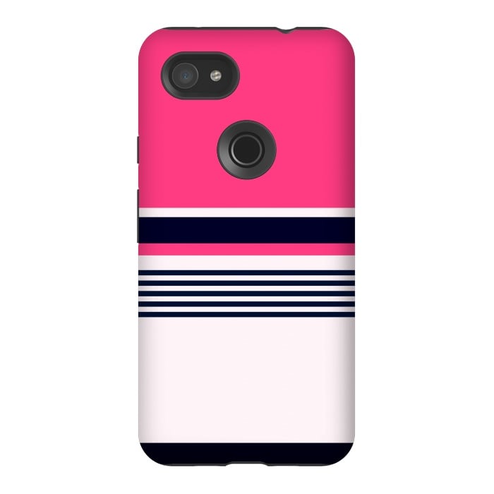 Pixel 3AXL StrongFit Pink Pastel Stripes by TMSarts