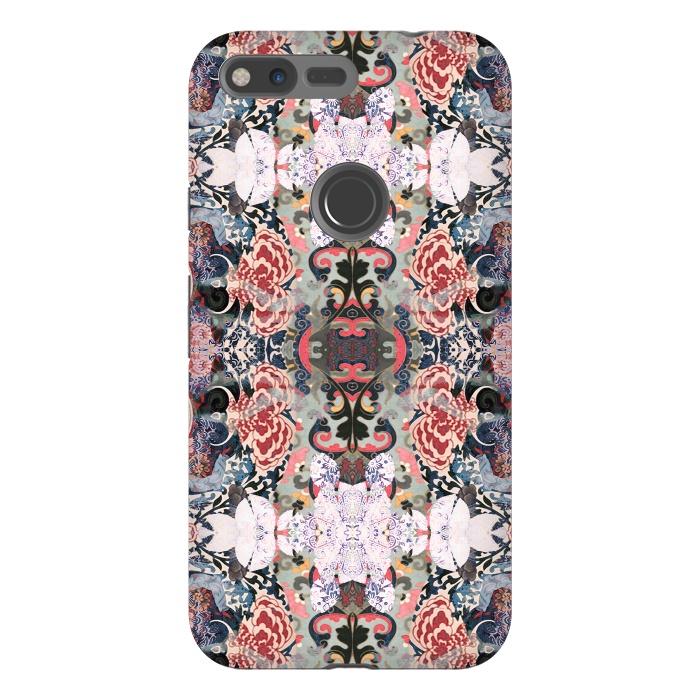 Pixel XL StrongFit Japanese inspired floral mandala pattern by Oana 