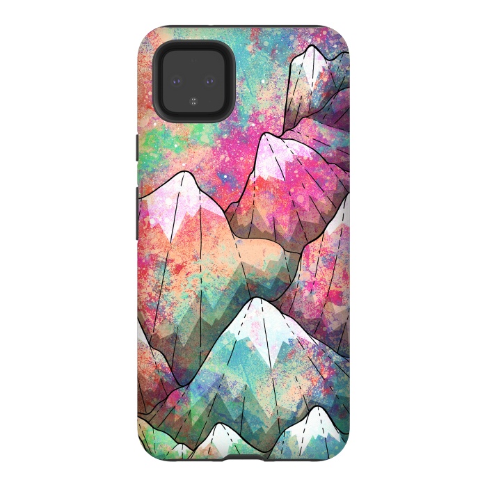 Pixel 4XL StrongFit The painted mountain peaks  by Steve Wade (Swade)