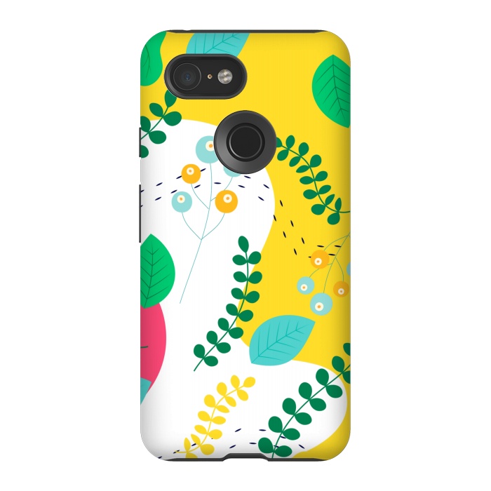 Pixel 3 StrongFit ABSTRACT FLORAL PATTERN 3  by MALLIKA