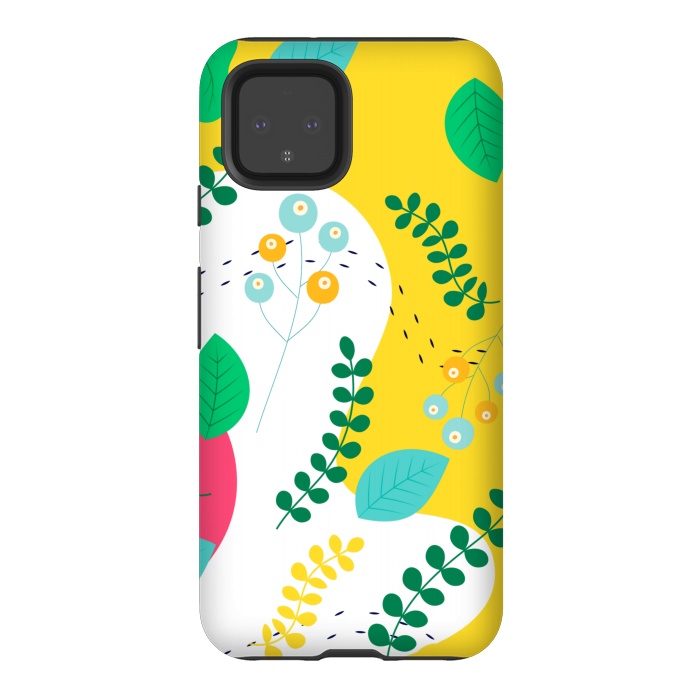 Pixel 4 StrongFit ABSTRACT FLORAL PATTERN 3  by MALLIKA