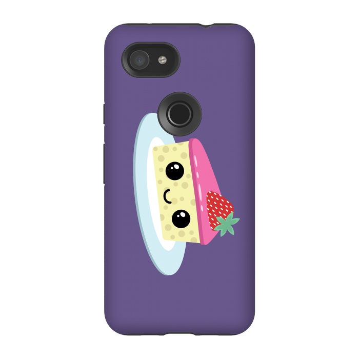 Pixel 3A StrongFit Cute cheesecake by Laura Nagel