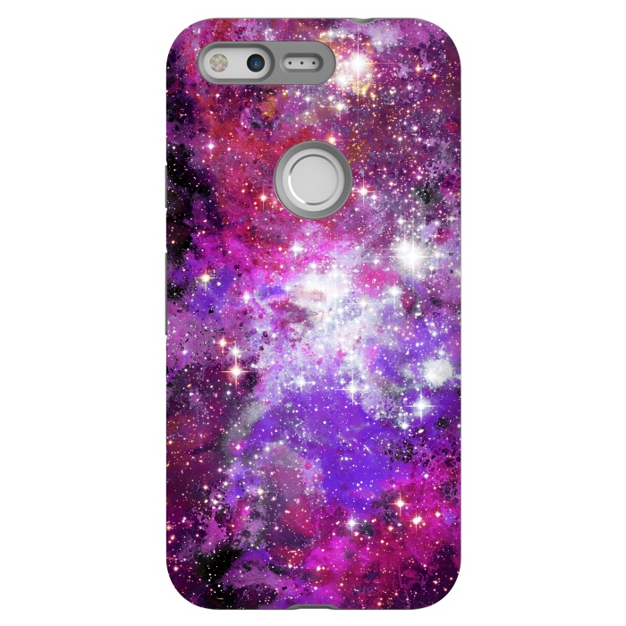 Pixel StrongFit Purple violet starry galaxy by Oana 