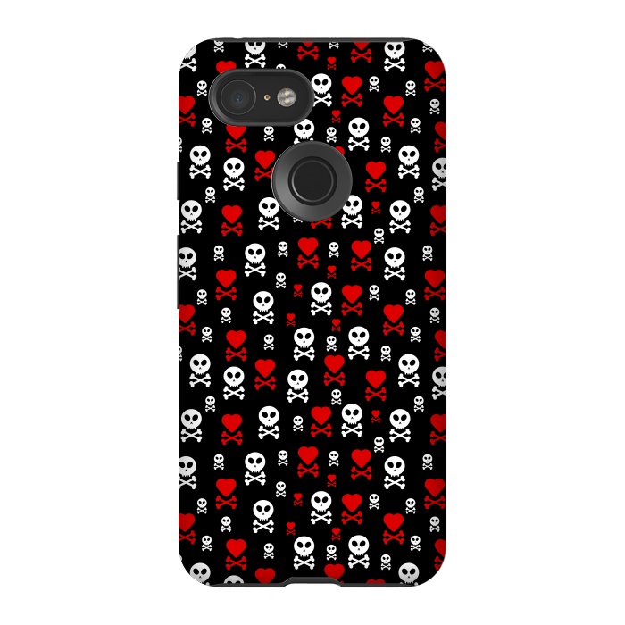 Pixel 3 StrongFit Skull Heart by TMSarts