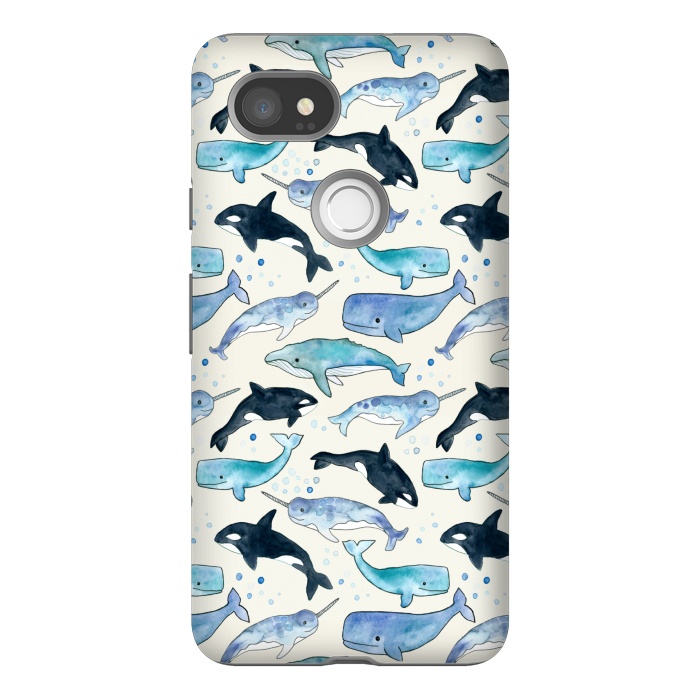 Pixel 2XL StrongFit Whales, Orcas & Narwhals by Tangerine-Tane