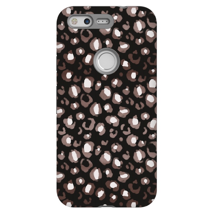 Pixel StrongFit Brown leopard spots pattern by Oana 