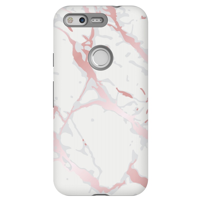 Pixel StrongFit Pink Rose Marble Design by ArtsCase