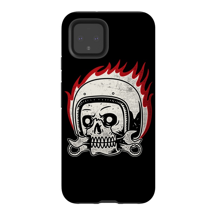 Pixel 4 StrongFit Skull Biker by Afif Quilimo