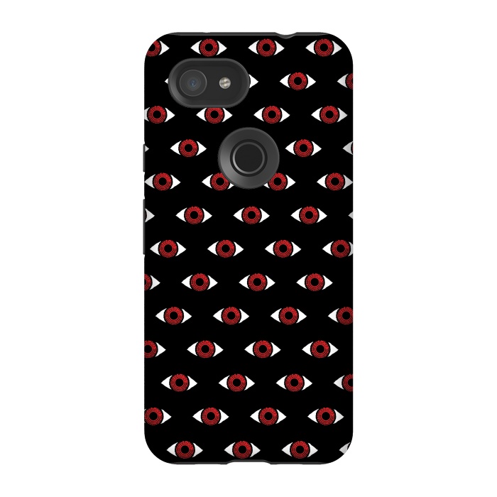 Pixel 3A StrongFit Red eye pattern by Laura Nagel