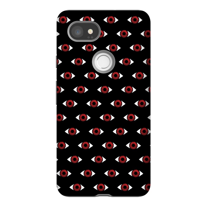 Pixel 2XL StrongFit Red eye pattern by Laura Nagel