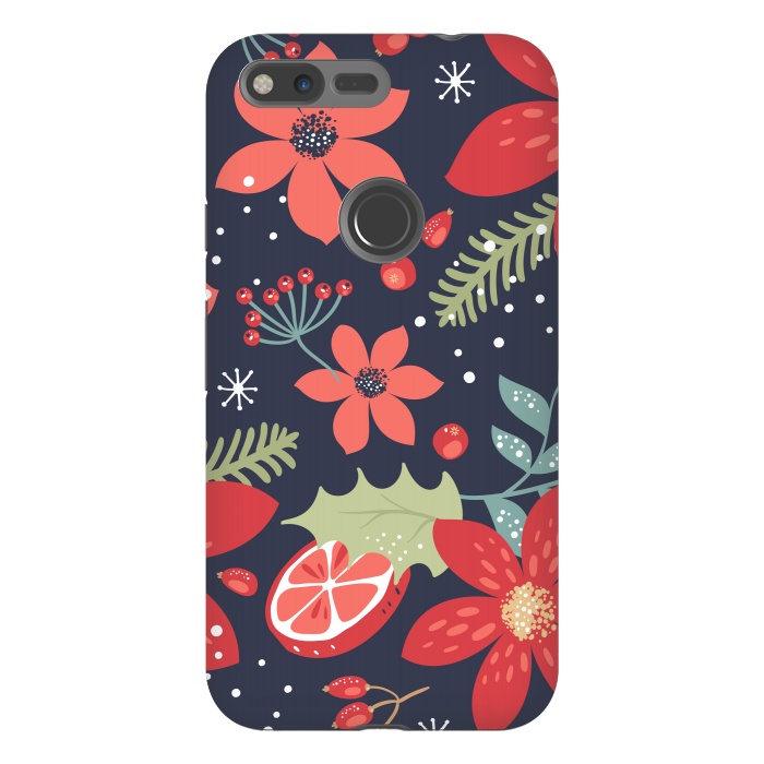 Pixel XL StrongFit Floral Seamless Pattern for Christmas by ArtsCase