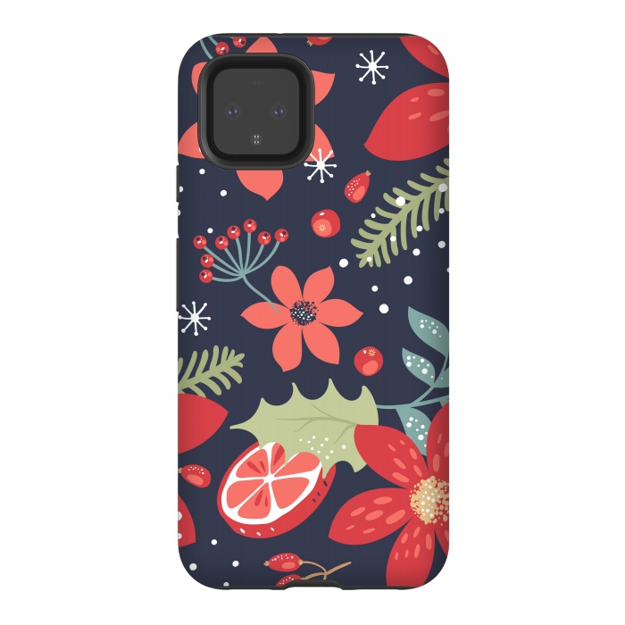 Pixel 4 StrongFit Floral Seamless Pattern for Christmas by ArtsCase