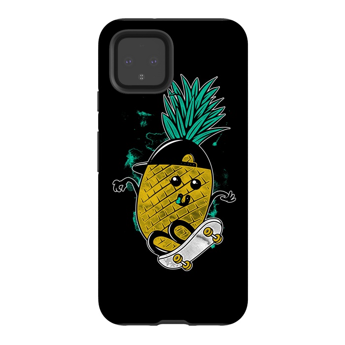 Pixel 4 StrongFit Pineapple Skateboarding by Afif Quilimo