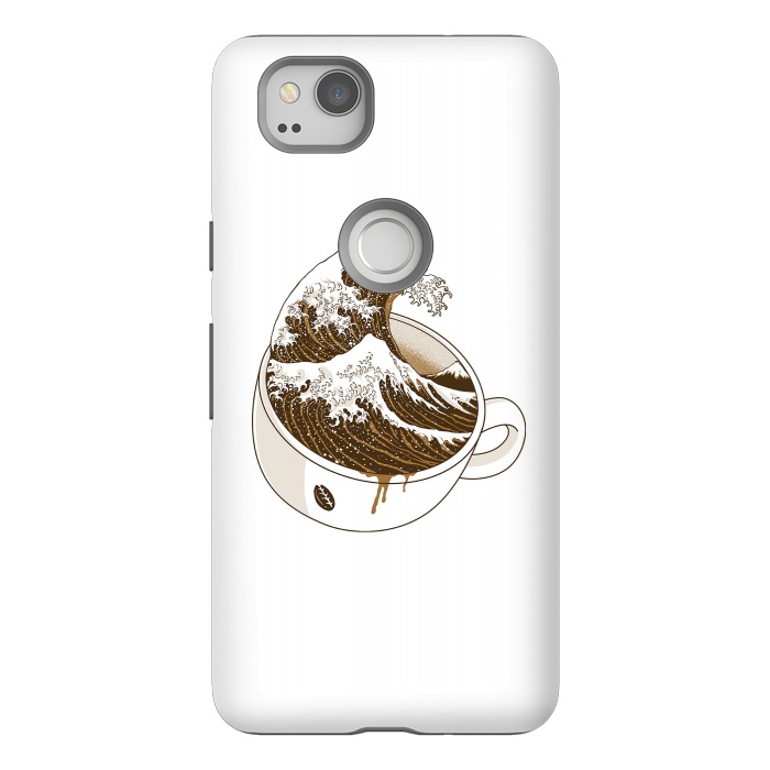 Pixel 2 StrongFit The Great Wave off Coffee by Afif Quilimo