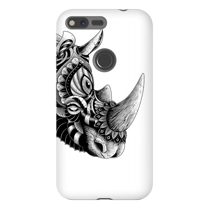 Pixel XL StrongFit Rhino Ornate(White) by Afif Quilimo