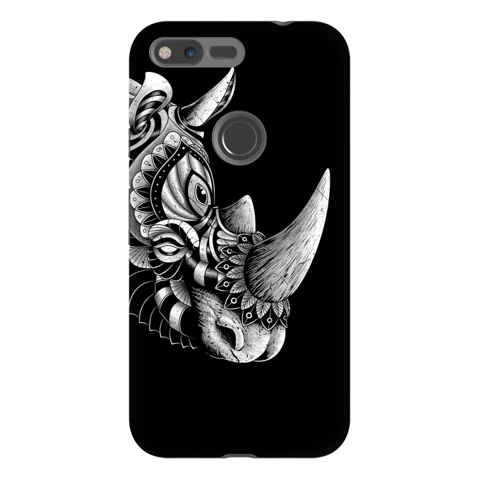 Pixel XL StrongFit Rhino Ornate (Black) by Afif Quilimo